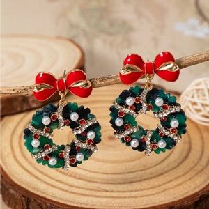 Christmas Holiday Bow Earrings
